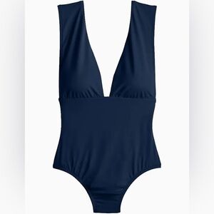 JCrew One piece - plunge v neck, navy, Size 10